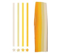 Zerodeko Papier Origami Étoiles Jaunes Dégradé 5400 Bandes Double Face Kit Créatif DIY pour Décorations D’Étoile Loisirs Manuels Apprentissage Motricité Fine et Projets Artistiques