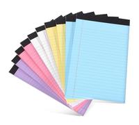 Zerodeko Paquet de 10 Bloc de Brouillon A5, Papier Ligné, 50 Feuilles