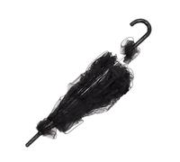 Zerodeko Parapluie de Mariage Décoration Élégante en Dentelle Noire pour Mariée, Accessoire de Photographie Manche en Alliage D'aluminium pour Scènes et Maisons