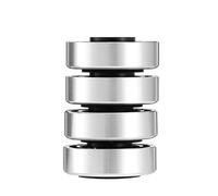 Zerodeko Patins Anti-Vibrations en Alliage D'aluminium Ø30x11mm, Lot de 4 Coussinets Isolants en Caoutchouc et Plastique, Socles pour Haut-parleurs et Amplificateurs, Protection Les Chocs