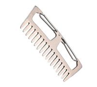 Zerodeko Peigne Créatif en Alliage de Titane Argenté Multi-fonction Anti-statique Porte-clés pour Organiser Clés, pour Usage Extérieur et Voyage