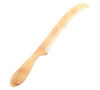 Zerodeko Peigne en Corne de Mouton Naturel 4-6 MM Épaisseur Peigne à Dents Fines Antistatique pour Massage du Cuir Chevelu Brosse Démêlante Écologique et Portable pour Femmes