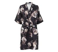 Zerodeko Peignoir Antiadhésif pour Coiffeur Blanc à Motif Rose Imperméable et Antistatique Taille Unique Ceinture Ajustable Cape Légère Respirante pour Salon de Coiffure et Soins