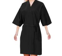 Zerodeko Peignoir Coiffeur Imperméable Antistatique en Polyester Souple, Taille Unique Ceinture Ajustable, Cape de Salon Légère et Respirante pour Clientes et Professionnels, Vêtement