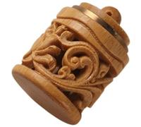 Zerodeko Pendentif Décoration Suspendue en Bois Sculpté Parfumé Vintage Résistante à l'usure Charme Délicat et Design Creux pour Voiture et Maison