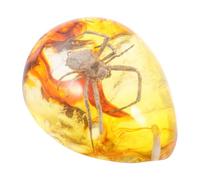 Zerodeko Pendentif en Résine Ambre Jaune D'araignée, Spécimen Léger et Créatif, Décoration Artisanale sans Danger Garçon et Filles Plusieurs styles