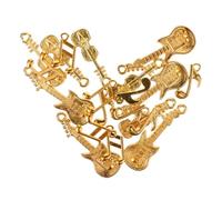 Zerodeko Pendentif Guitare et Note de Musique Breloque Métal Collier à Suspendre Bijou pour Création Soi-même