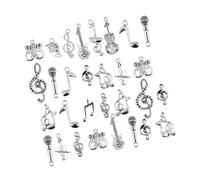 Zerodeko Pendentifs en Alliage Note Musique 70 Pièces pour Fabrication Bijoux Diy, Argenté, Accessoires Charms Soi-même, Décoration Bracelets Colliers Boucles D’oreilles, Loisirs Créatifs