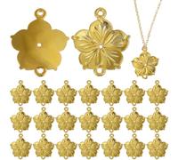 Zerodeko Pendentifs en Alliage Rétro Fleur 50 Pcs pour Fabrication de Bijoux DIY Femmes Doré Accessoire Créatif Loisirs Fête Artisanat