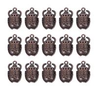 Zerodeko Pendentifs Scarabée Égyptien Métal Bronze Rouge 35 Pièces, Breloques Vintage pour Bijoux Diy, Création Collier Bracelet Porte-clés, Accessoires Artisanat Symboles Égyptiens