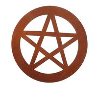 Zerodeko Pentagramme en Bois Mat Sorcières Objets Décoratifs Artisanat Modifier Clés Pentagram Étoile Décor Ménage Chakra Pentacle Fournit des Fournitures Spirituelles Décorations Ornement