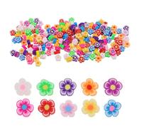 Zerodeko Perles en Pâte Polymère Fleurs 10 MM Lot de 200 Breloques Artisanales Colorées Perles D’Espacement pour Bracelets Colliers Boucles D’Oreilles Création Bijoux DIY pour Garçon
