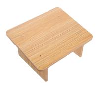 Zerodeko Petit Repose-Pieds en Bois Beige Léger et Facile à Ranger, Escabeau Minimaliste pour Bureau, Confort Bureau Travail