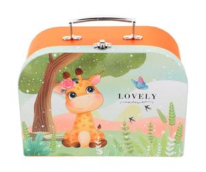 Zerodeko Petite Valise de Rangement en Carton pour Garçon et Filles Boîte Portable 1 Pièce Étui Organisateur pour Papeterie Jouets et Accessoires Design Léger et Pratique pour Maison