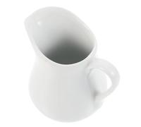Zerodeko Pichet à Lait Céramique avec Bec Verseur pour Sauces et Boissons Petit Pot Porcelaine Blanche Adapté pour Café Yaourt Jus Condiments et Frothing Design Simple et Poignée