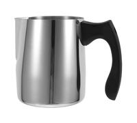 Zerodeko Pichet Mousseur Lait Inox avec Poignée Isolante Plastique Verseuse Multifonction pour Latte et Fonte de Cire à et Professionnel Réutilisable