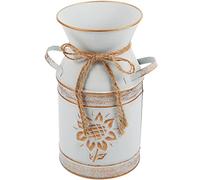 Zerodeko Pichet Rustique en Métal Support De Fleurs Vase en Étain pour Composition Décoration De Ferme