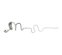 Zerodeko Pince à Cheveux Serpent en Chaîne Argentée Strass Accessoire Cheveux pour Queue de Cheval Clip Léger pour Coiffures Élégantes Soirée et Usage Quotidien