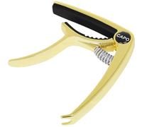 Zerodeko Pince Capo Multifonction pour Guitare Acoustique et Électrique, Accessoire Portable en Métal Doré Compatible Guitares Folk et Classiques, Clip Ajustable pour Moduler Son