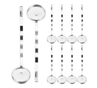 Zerodeko Pinces à Cheveux Argentées 40 Pcs avec Base Ronde 12 Mm pour Loisirs Créatifs, Clips Légers et Robustes Adaptés aux Barrettes Diy, Accessoires Cheveux pour Mariage et Usage