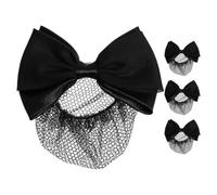 Zerodeko Pinces à Cheveux Lot de 4 en Filet Doux Nœud, Accessoires Coiffure pour Femmes, Maintien Stable pour Chignons Adaptés aux Mariages et Événements Professionnels