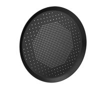 Zerodeko Plaque à Pizza en Alliage D'aluminium Surface Antiadhésive, Moule Rond Noir pour Cuisson de Desserts et Quiches Four, Maintien de L'intégrité des Aliments