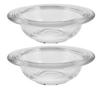 Zerodeko Plaque de Cire de Rechange en Verre 9,5 Cm Coupelles Transparentes pour -Cire, Lot de 2 Chauffage, pour Aromathérapie à Domicile