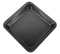 Zerodeko Plaque de Cuisson en Acier Carbone Antiadhésive Noire, Moule à Pizza Carré Robuste, Facile à Nettoyer pour Cuisson et Pâtisserie à Domicile