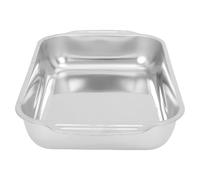 Zerodeko Plaque de Cuisson pour Rôtir en Acier Inoxydable Argenté, Design Rectangulaire Profond avec Revêtement Antiadhésif, Capacité Généreuse pour Poissons et Viandes, Cuisson Four Fêtes