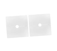 Zerodeko Plaque de Recouvrement Carrée 86 Type Cache-Trou Mural en Plastique Blanc 12 MM 2 Pièces Garniture à Bride Carrée pour Prises Électriques Accessoire Plomberie Cache Prise