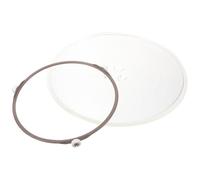 Zerodeko Plaque de Verre Plateau de Cuisson en Verre Blanc avec Anneau Tournant pour Micro-ondes et Coupleur Facile à Installer Cuisine