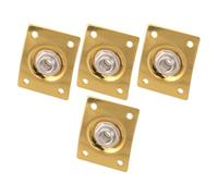 Zerodeko Plaque Prise Jack Carrée Dorée pour Guitare Électrique et Basse, Lot de 4 Pièces, Prise de Sortie Stéréo, Accessoire Réparation Guitare, Transmission Sonore Optimale