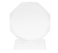 Zerodeko Plaque Trophée en Cristal Octogonale 8 CM Trophées Vierges Multifonctionnels Prix de Reconnaissance pour Événements et Célébrations Présent Commémoratif Solide et Élégant