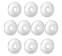 Zerodeko Plaques de Recouvrement de Bride Acier Inoxydable 10pcs, Cache-espace Étanche pour Salle de Bain, Design Moderne et Finition Argentée Élégante