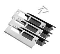 Zerodeko Plaques de Recouvrement Serrure de Porte 3 Pièces Vis Renforts Métalliques pour Cadres de Porte Cache-Trou Pêne Dormant Chambre Wc