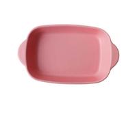 Zerodeko Plat de Cuisson Céramique Rose avec Poignées Résistant Aux Hautes Températures pour Four Micro Ondes et Congélateur pour Gratins Pizzas et Lasagnes