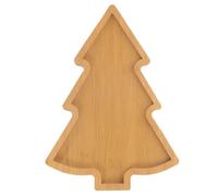 Zerodeko Plat en Bois en Forme de Sapin de Noël, Assiette à Apéritif, Plateau à Collation, Assiette à Bonbons, Bol à Sushis, Plat à Dessert (10,83 X 7,67 X 0,47 Pouces)