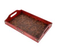 Zerodeko Plateau De Service En Bois Carré Vintage 30x30 Cm, Plateau à Thé Fruits Décoratif Solide Pour Salon De Thé Et Présentation Culinaire