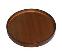 Zerodeko Plateau Tournant en Bambou 360° Vintage Organiseur Rotatif Multifonctionnel Cuisine et Salle de Bain Support Unique pour Épices Bijoux et en-Cas Plateau Décoratif Rond Petit