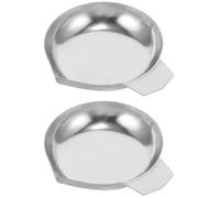 Zerodeko Plateaux de Pesée en Acier Inoxydable 2 Pcs, Plateaux Empilables pour Balance Numérique, Godets de Poudre pour Gemmes et Bijoux, Outils Précis pour Pesage en Laboratoire