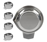 Zerodeko Plateaux de Pesée en Acier Inoxydable Argenté 5pcs pour Balance Numérique Fond Plat Stable et Bec Verseur Incurvé, pour Mesurer Petits Objets Cuisine