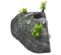 Zerodeko Plateforme pour Reptiles en résine Forme rocheuse avec île Flottante et Rampe d'escalade, décor d'habitat pour Tortues en Aquarium et Maison