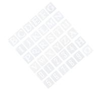 Zerodeko Pochoirs Alphabet et Chiffres Réutilisables 36 Pièces Modèles DIY 76 CM en Plastique Blanc Pochoirs de Peinture pour Garçon et Filles Bricolage Artistique et Décoration Murale