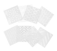 Zerodeko Pochoirs Géométriques Muraux Réutilisables 8 Pcs, Modèles de Peinture pour Carreaux, Murs et Meubles, Outils de Dessin DIY pour Décoration Intérieure Moderne