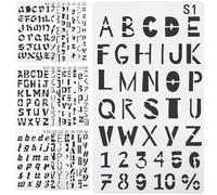 Zerodeko Pochoirs Lettres Alphabet en Pet Réutilisables pour Peinture et Dessin, Modèles de Dessin Soi-même sur Toile et Pierre, Outils de Bricolage Artistiques