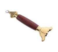 Zerodeko Poignée D'épée en Bois et Laiton pour Sabre de Taïchi, Accessoire Léger et Facile à Remplacer, pour Entraînement et Arts Martiaux