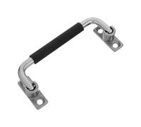 Zerodeko Poignée Pliante Heavy-duty en Acier Inoxydable avec Manchon Antidérapant, Fixation 90° Centre 120 Mm, Poignée de Transport Multifonctionnelle pour Boîte à Outils et Équipement