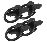 Zerodeko Poignées de Tiroir Anneaux Noirs Lot de 4 pour Armoires et Commodes en Alliage de Zinc Adaptées aux Meubles de Rangement de Chambre