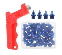 Zerodeko Pointes d'Athlétisme en Acier 50 Pcs Bleu pour Chaussures de Course Homme et Garçon et Filles Kit Complet avec Clé d'Extraction et Boîte Crampons Piste Résistants pour Sprint et