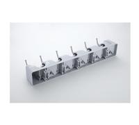 Zerodeko Porte-Balai Support Étanche en Plastique Abs Mural Multifonction avec 6 Crochets Antidérapants et 5 Positions avec Vis Incluses Cuisine et Buanderie